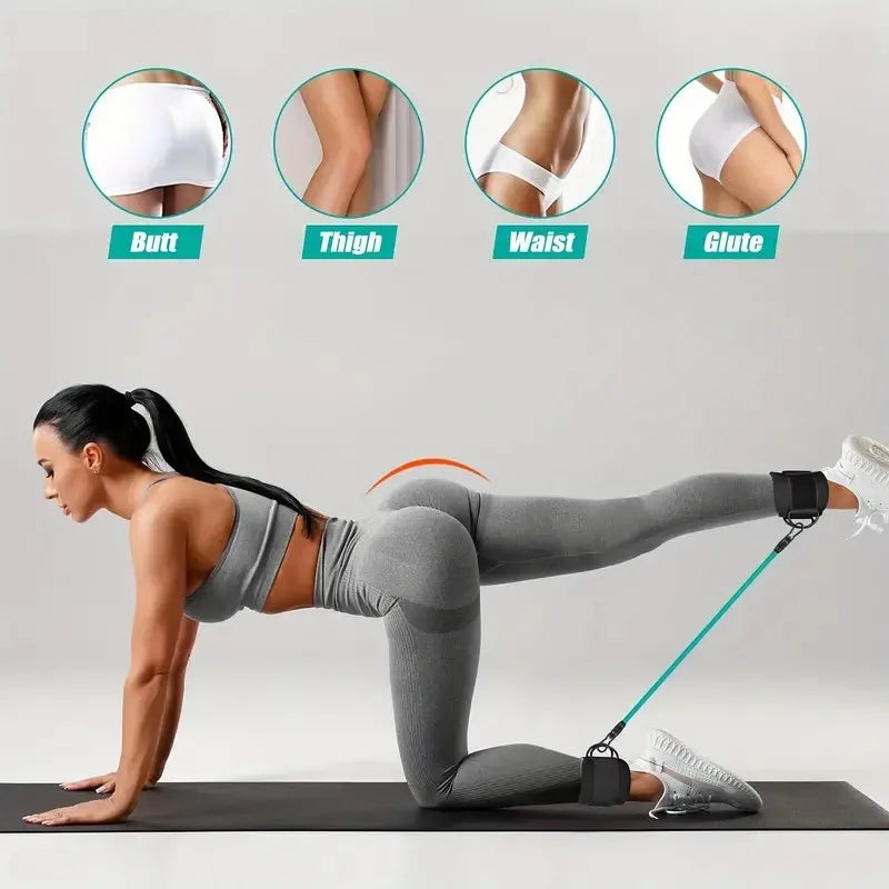 Ankle Strap Resistance Band Set for Lower-Body Training