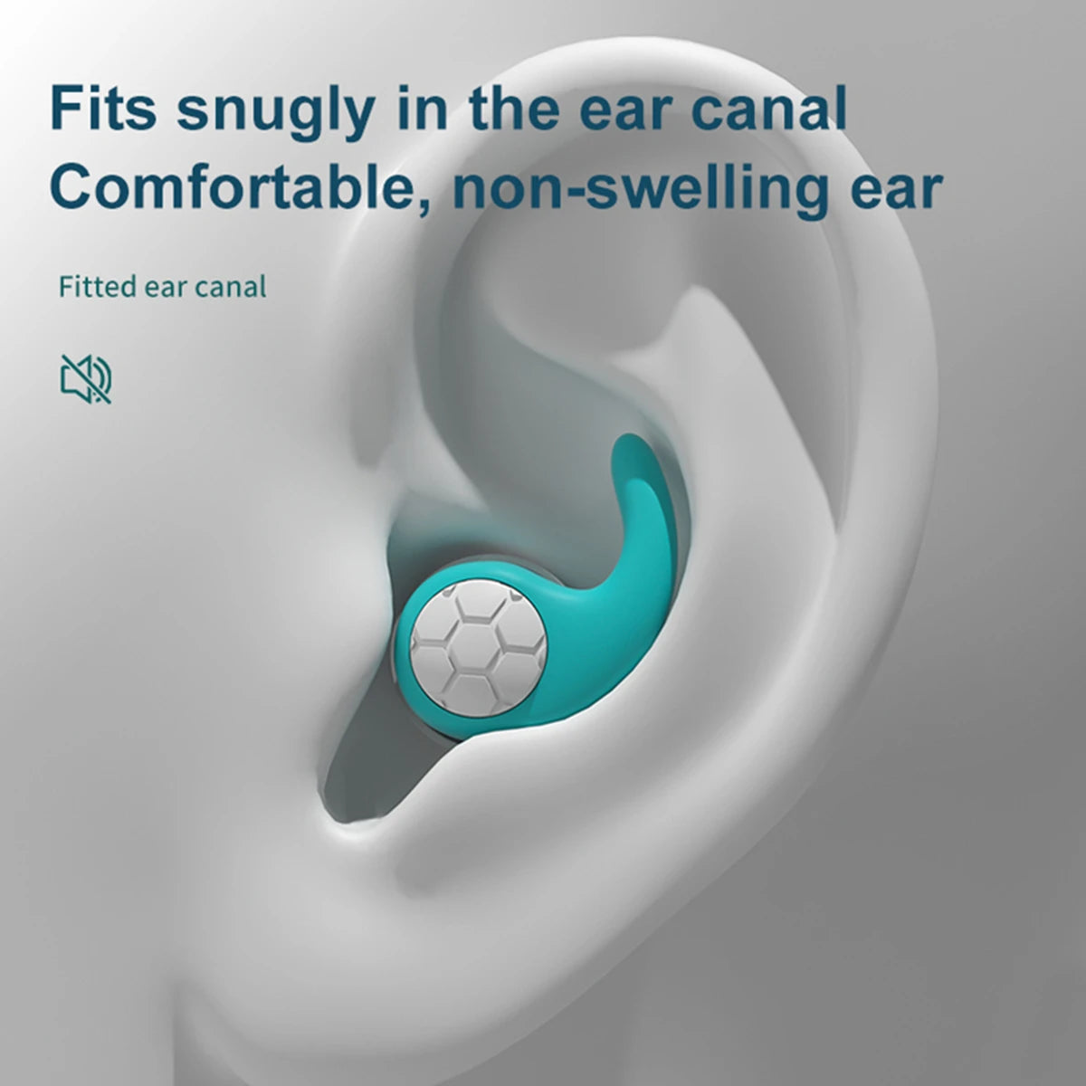 Soft noise-reducing earplugs for sleep and travel by Valour Fit, shown in a close-up image, designed to block out sound for rest and relaxation.