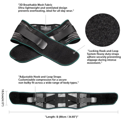 Valour Fit adjustable lower back support belt with four steel stays, providing lumbar support and stabilizing the lower back.