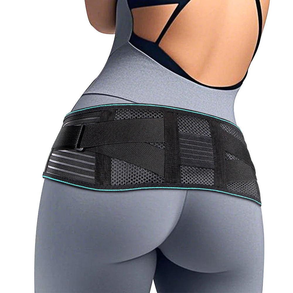Valour Fit adjustable lower back support belt with four steel stays, providing lumbar support and pain relief.