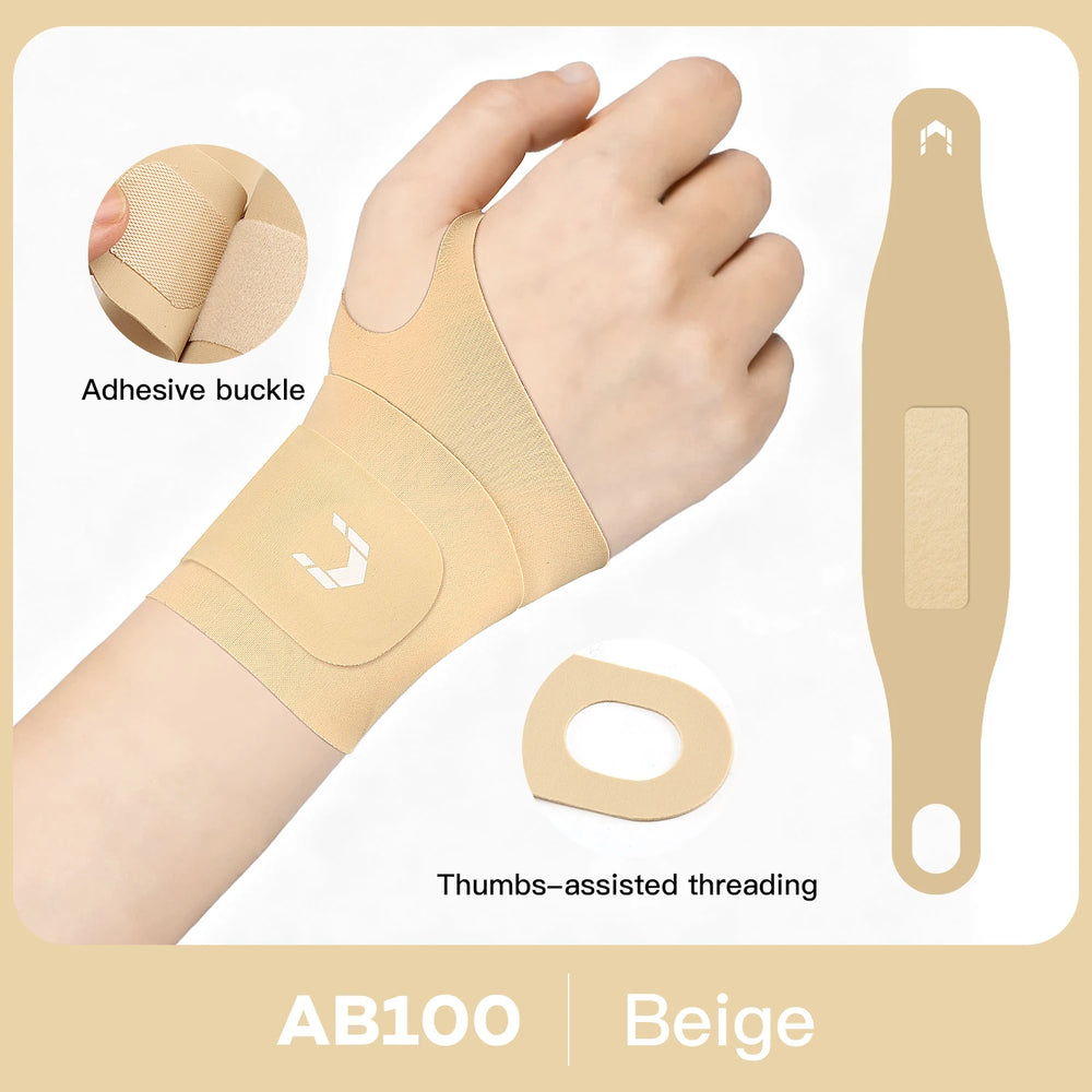 Valour Fit adjustable wrist and thumb support brace, designed for gym and daily use, showing a secure fit and breathable material.