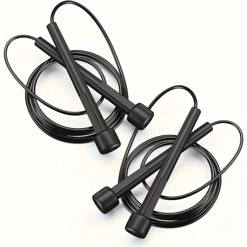 Valour Fit adjustable speed jump rope for cardio and boxing training, featuring a lightweight handle and durable nylon rope.