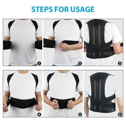 Adjustable Upper Back Posture Support Brace