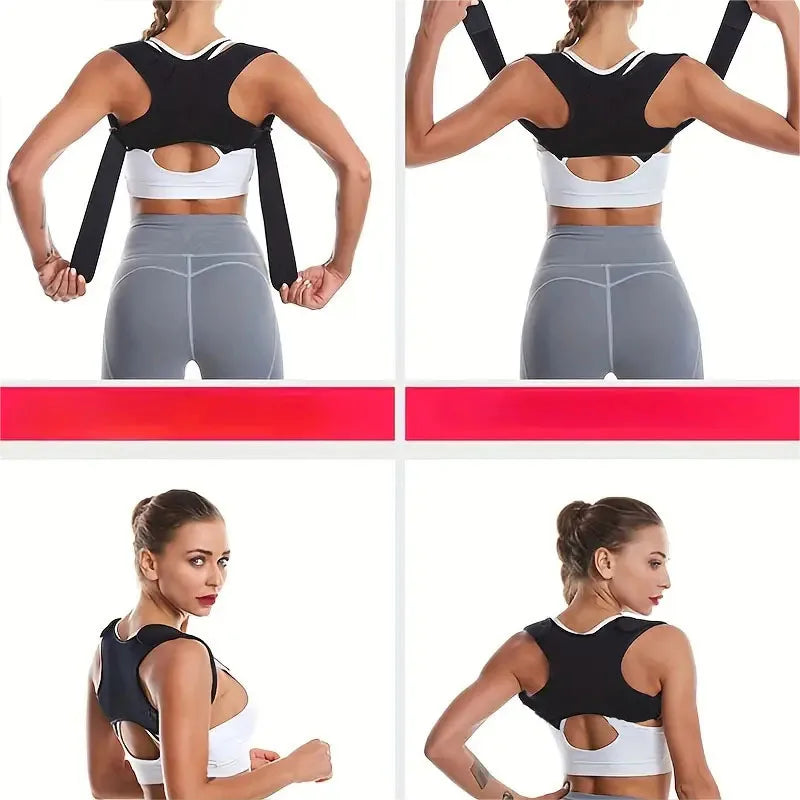 Valour Fit posture support belt for standing and sitting, shown wrapped around a person's waist, providing ergonomic back support.