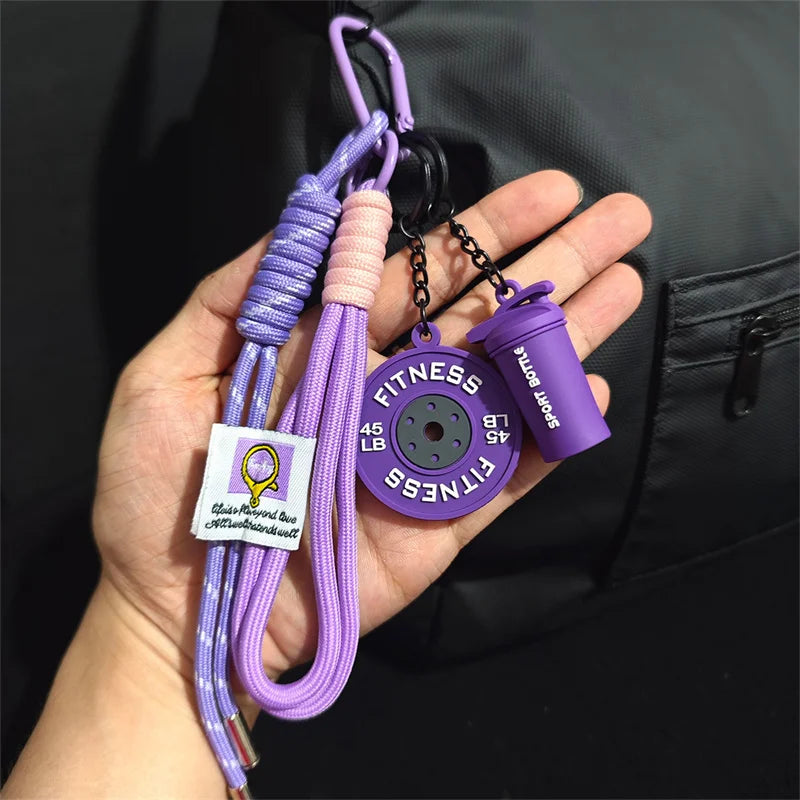 Valour Fit fitness keychain with D-shaped clip for gym bags, durable and compact fitness accessories for on-the-go workouts