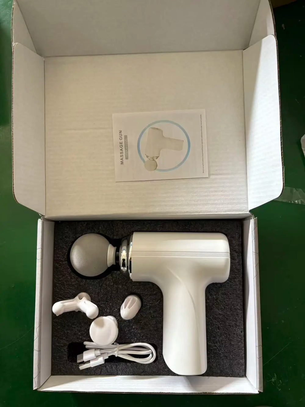 Portable Percussion Massage Gun with 4 Heads & LED Display