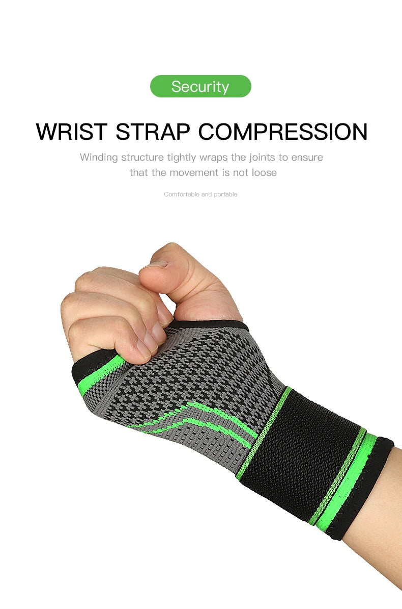 Valour Fit adjustable wrist support for gym and sports, showing a black wrist brace with adjustable strap for secure fit.
