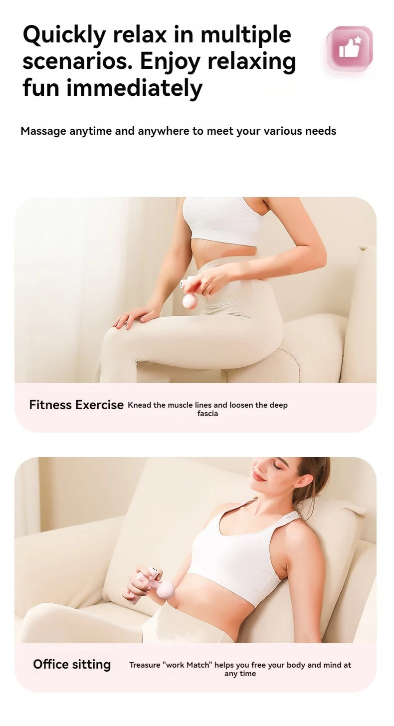 Mini USB Massage Gun for Muscle Recovery & Relaxation