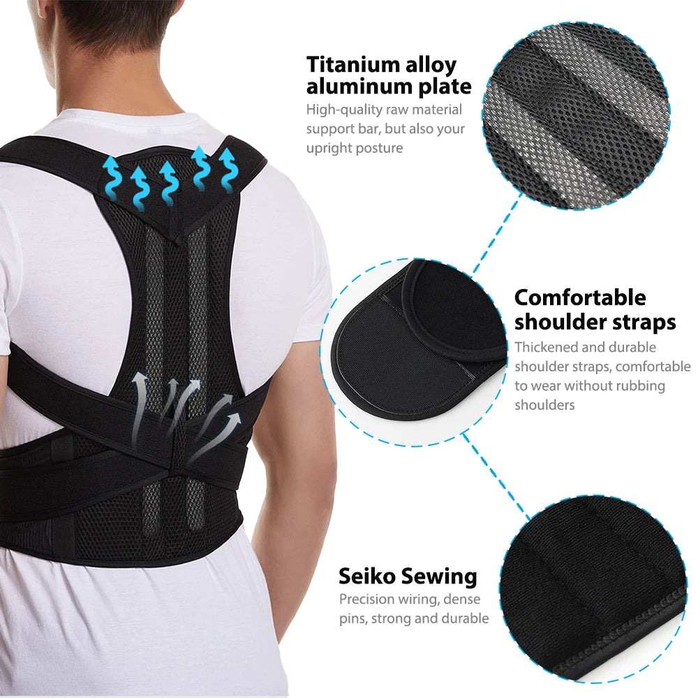 Adjustable Upper Back Posture Support Brace