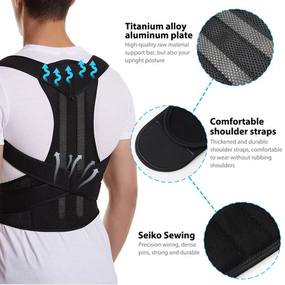 Adjustable Upper Back Posture Support Brace