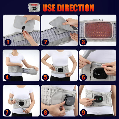 Rechargeable Heated Lumbar Support & Massage Belt