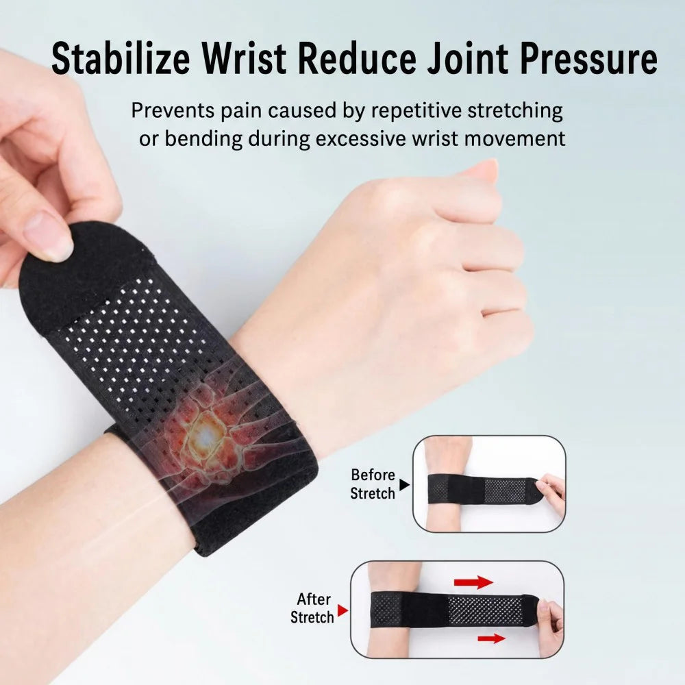 Valour Fit 2-piece adjustable wrist support straps shown, designed for wrist stabilization and support during workouts.