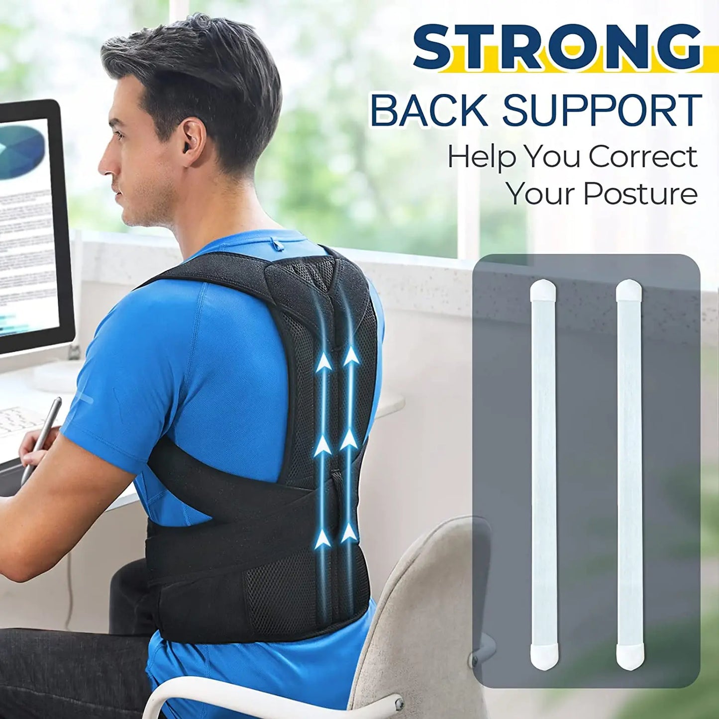 Adjustable Upper Back Posture Support Brace