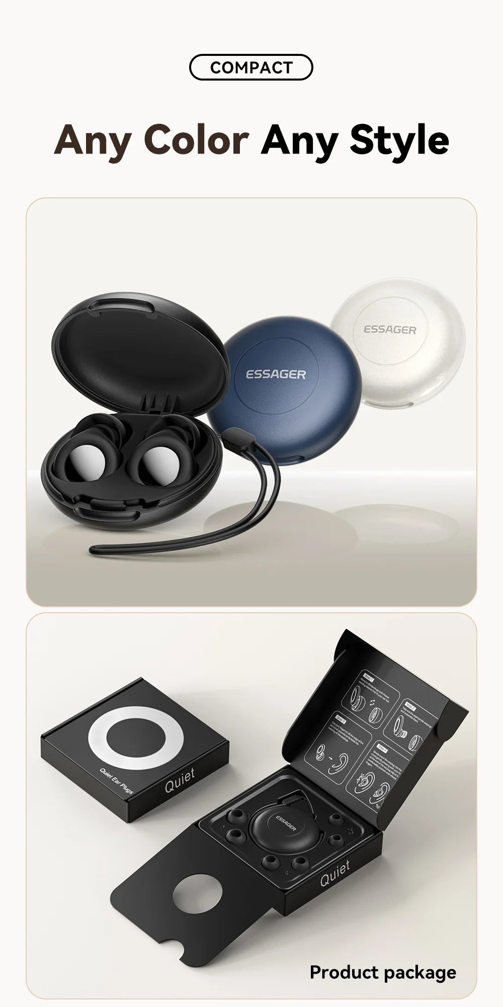 Soft silicone earplugs by Valour Fit designed for sleep, study, and travel to block out noise and enhance relaxation.
