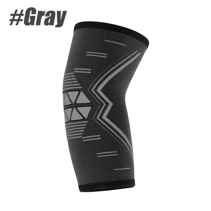 Valour Fit compression elbow sleeve for golf, tennis, and training, providing support and stability during athletic activities.
