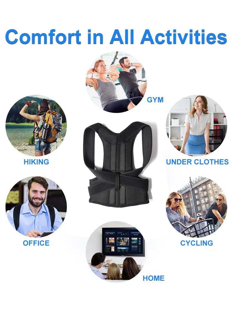 Adjustable Upper Back Posture Support Brace
