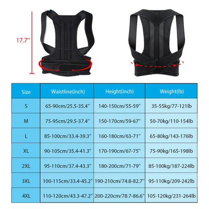 Adjustable Upper Back Posture Support Brace