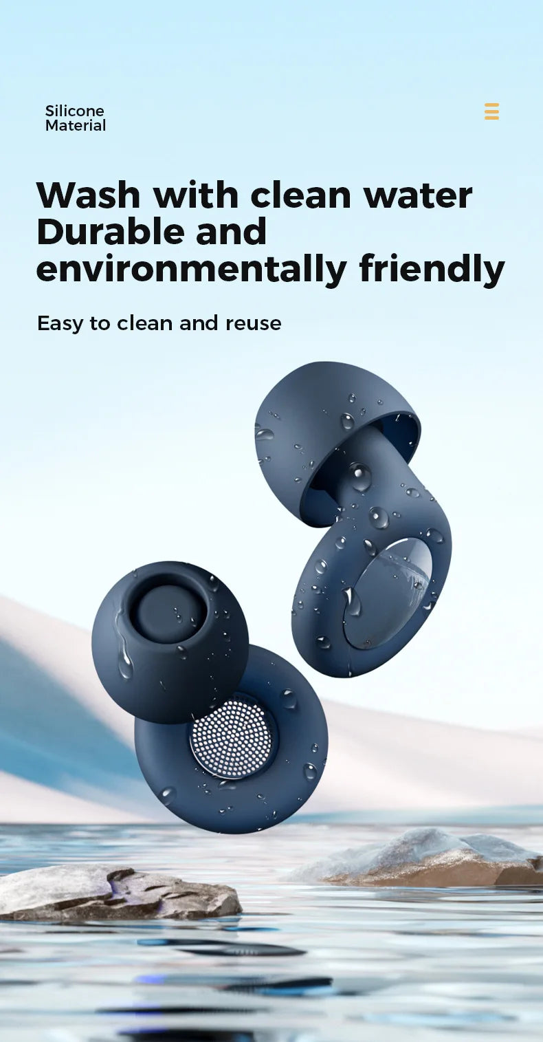 Valour Fit soft noise-reducing earplugs for sleep, travel, and study, shown in a close-up image with a sleek design