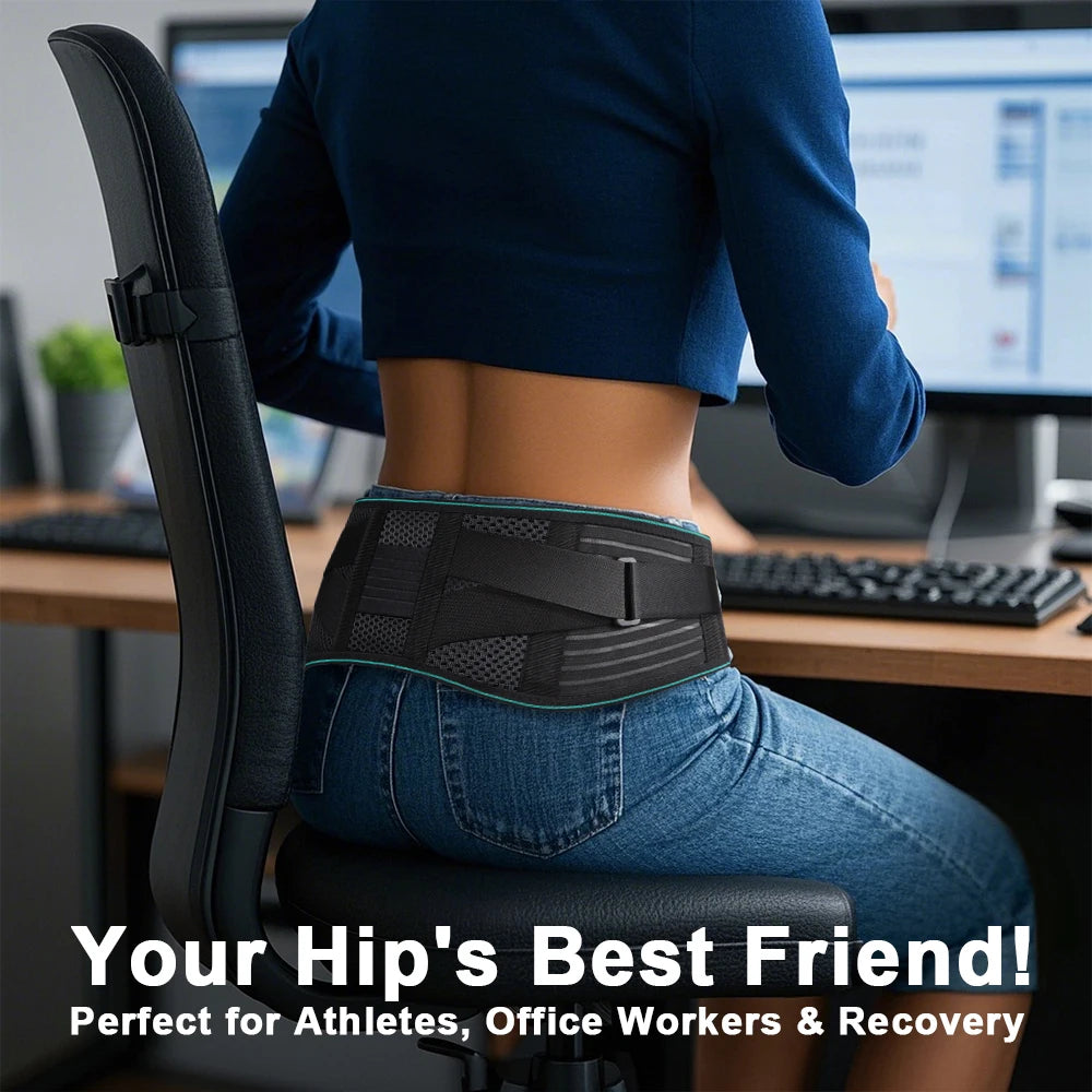 Valour Fit adjustable back support belt with four steel stays, designed for lumbar and lower back support.
