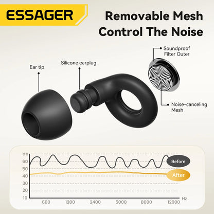 Soft silicone earplugs by Valour Fit for sleep, study, and travel, shown in a close-up image with smooth, flexible design