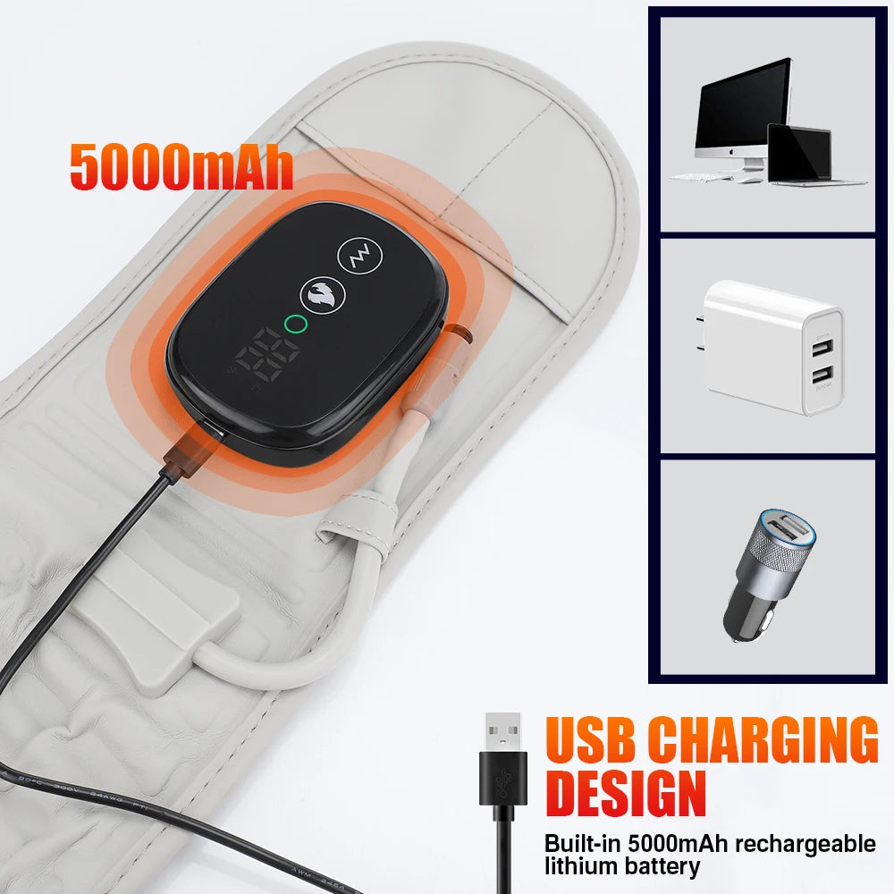 Rechargeable Heated Lumbar Support & Massage Belt