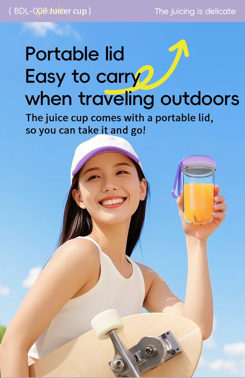 Portable USB Rechargeable Mini Blender for Smoothies & Protein Shakes