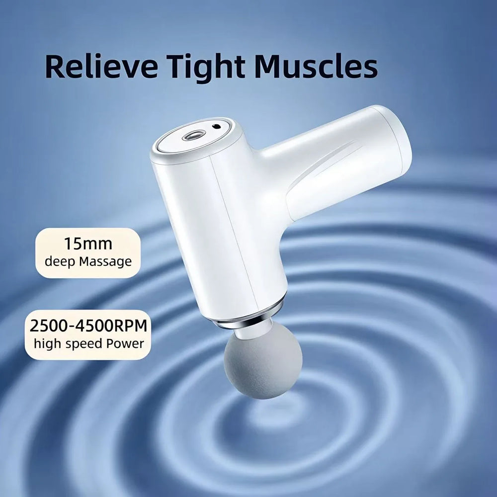 Portable Percussion Massage Gun with 4 Heads & LED Display