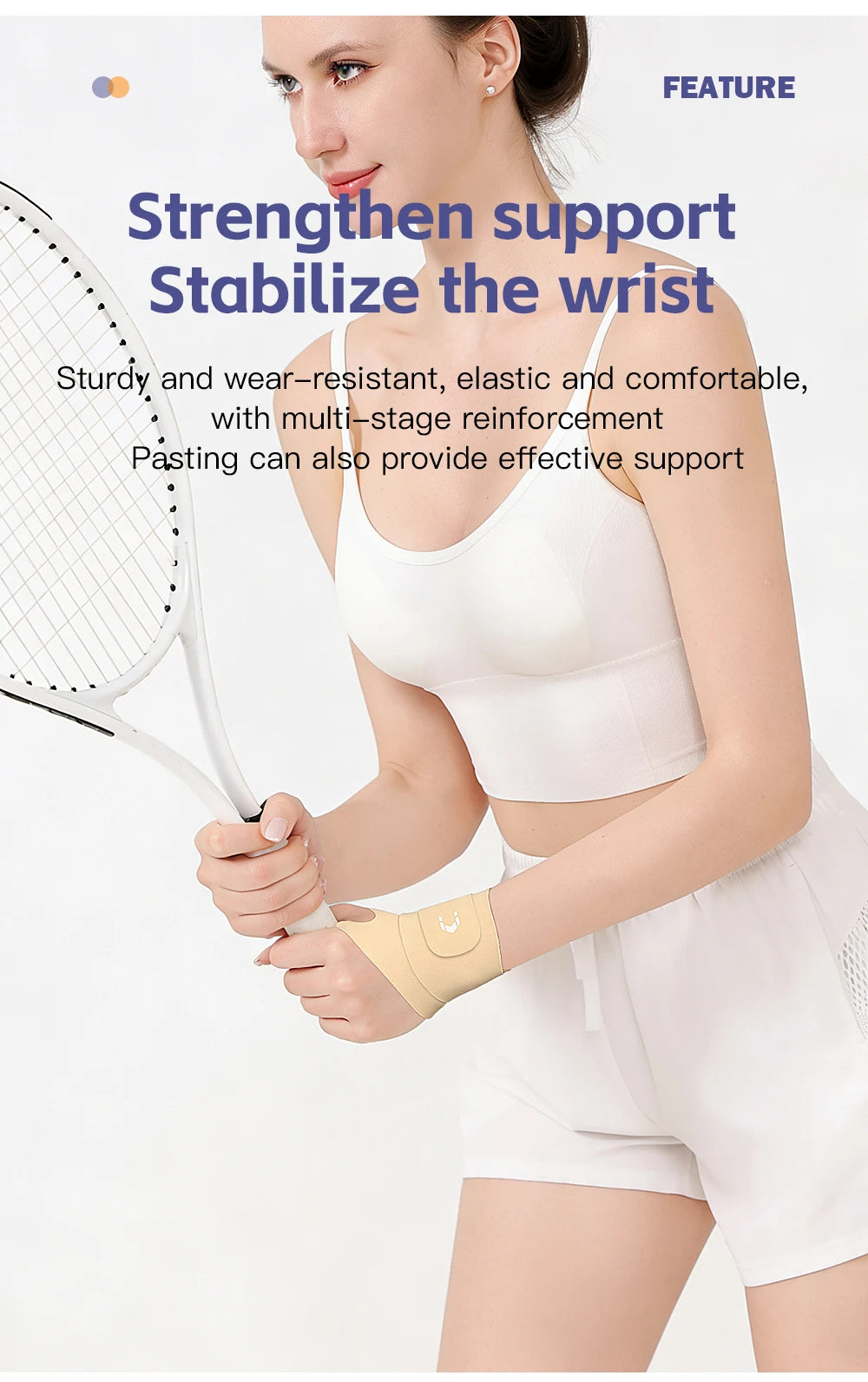 Valour Fit adjustable wrist and thumb support brace for gym and daily use, shown on a hand in the image.