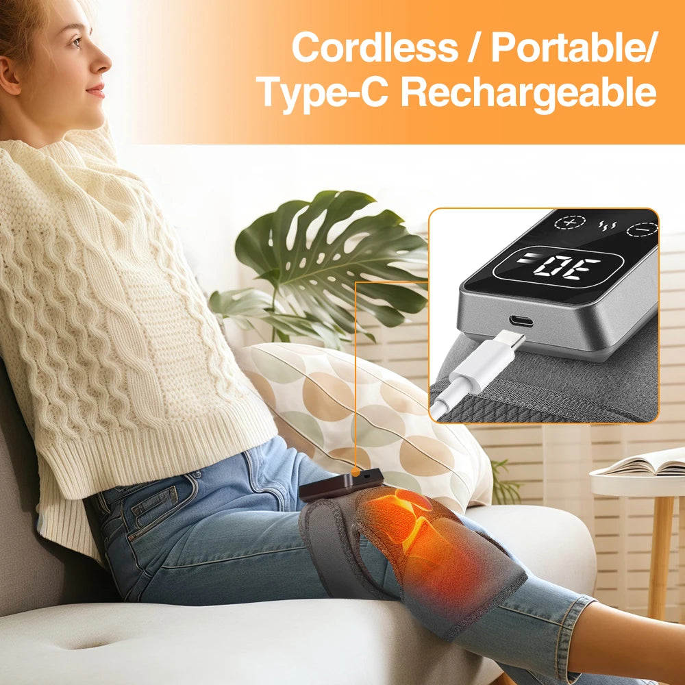 Heated Vibration Knee Support Pad for Recovery & Relaxation