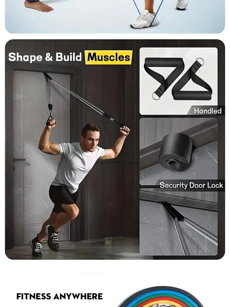 11-Piece Resistance Band Set for Home & Gym Workouts