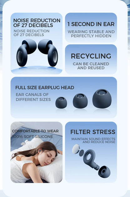 Valour Fit soft noise-reducing earplugs for sleep, travel, and study, showing comfortable silicone tips and sleek design.