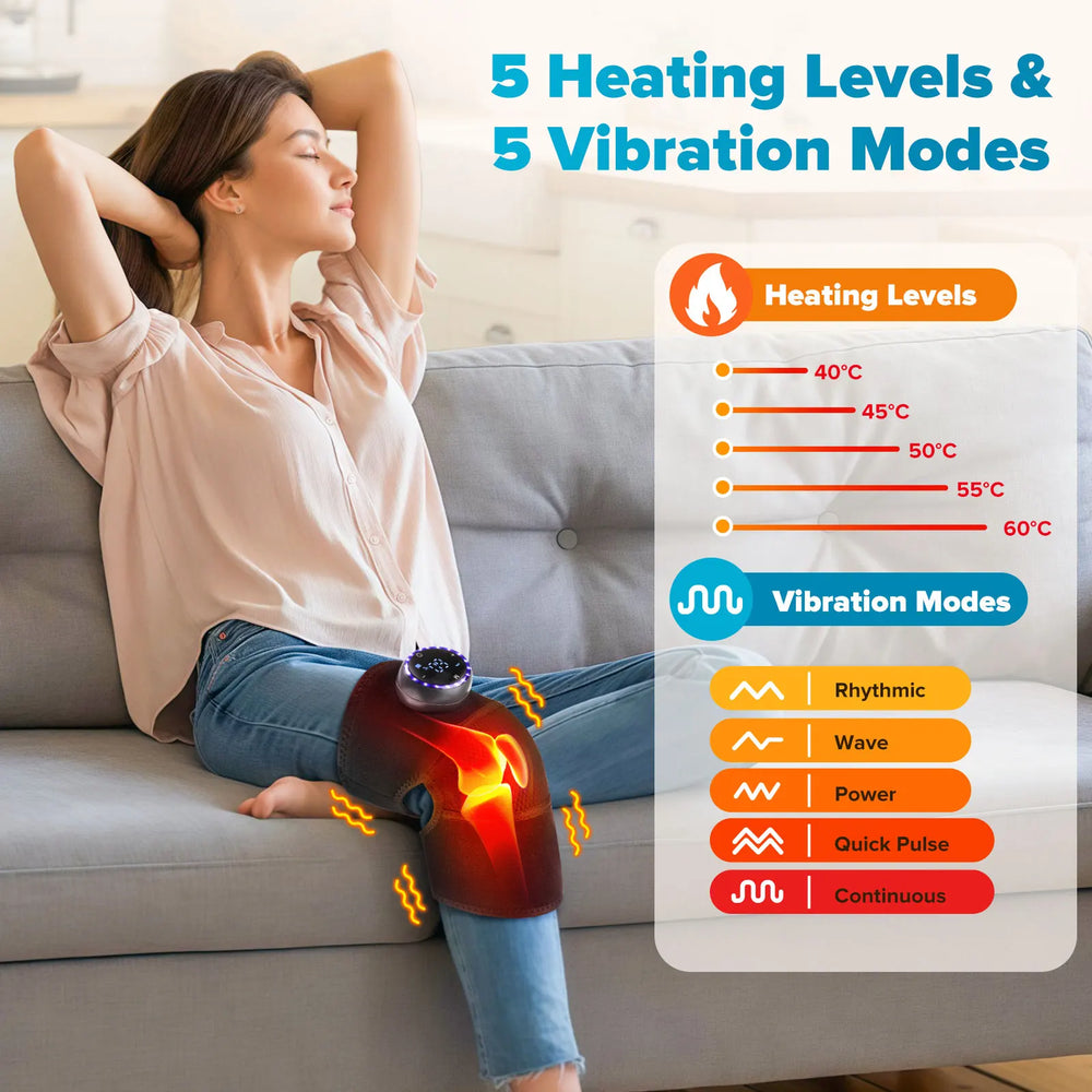 Heated Vibration Knee Support Pad for Recovery & Relaxation
