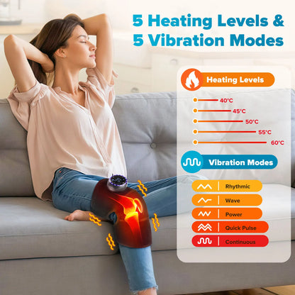 Heated Vibration Knee Support Pad for Recovery & Relaxation