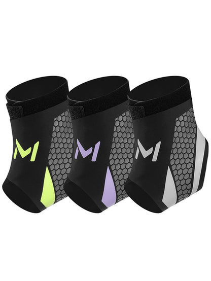 Valour Fit adjustable ankle compression support sleeve showing a snug fit around the ankle for support and stability.