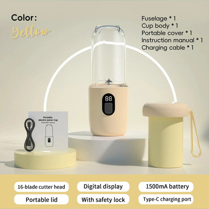 Portable USB Rechargeable Mini Blender for Smoothies & Protein Shakes
