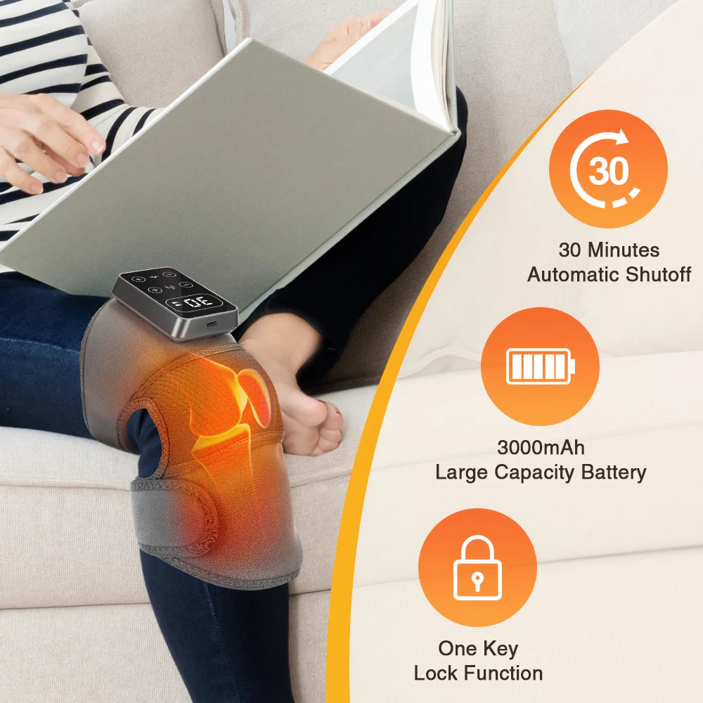 Heated Vibration Knee Support Pad for Recovery & Relaxation
