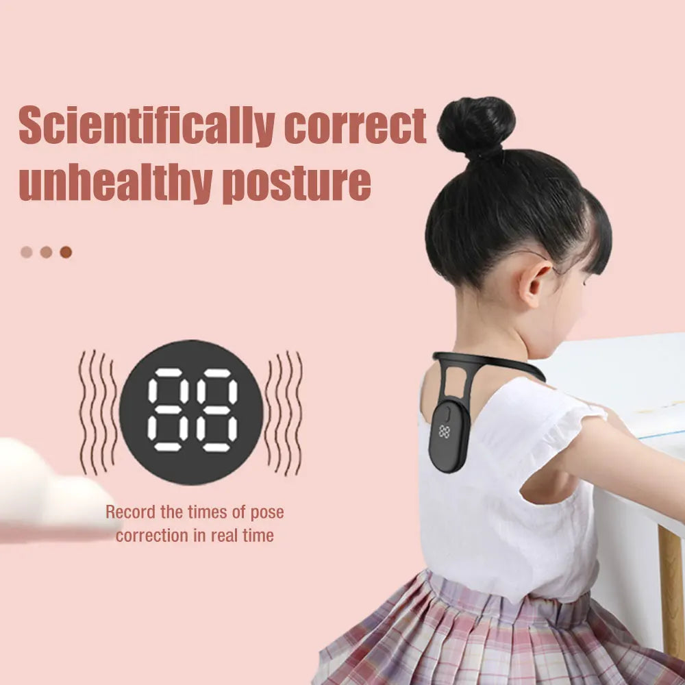 Valour Fit smart posture training device with real-time alerts, showing a sleek posture support device worn on the back.