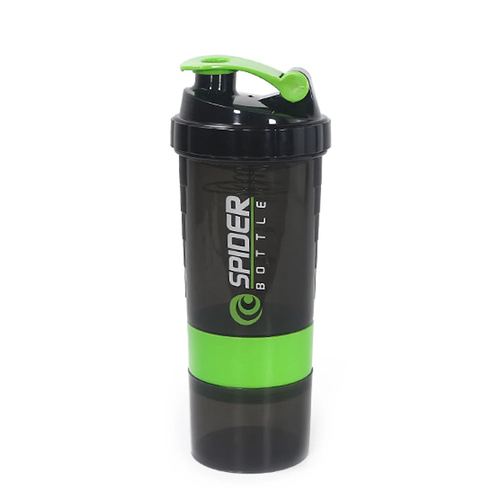 Valour Fit 3-layer protein shaker bottle with storage compartment for mixing and carrying protein drinks