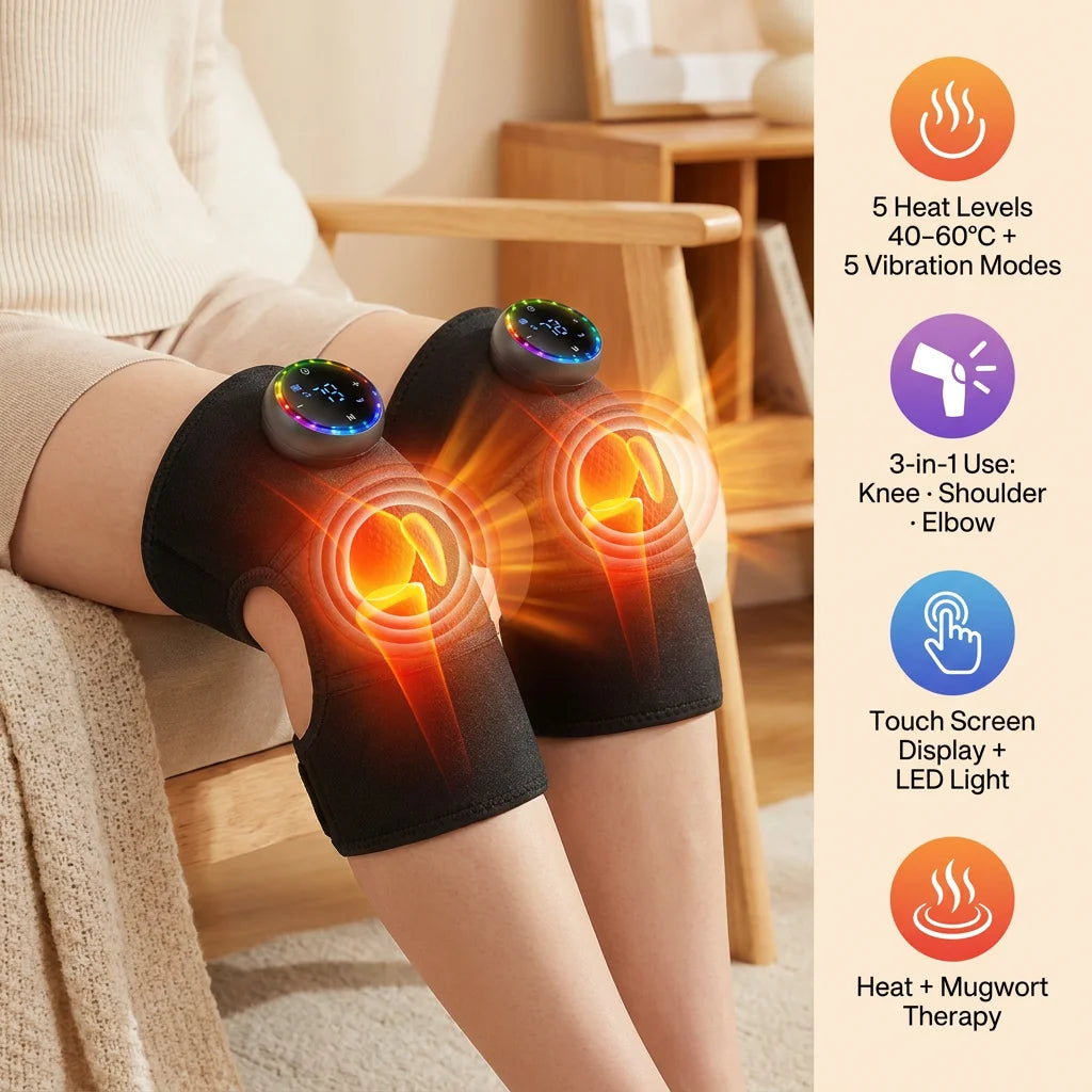 Heated Vibration Knee Support Pad for Recovery & Relaxation