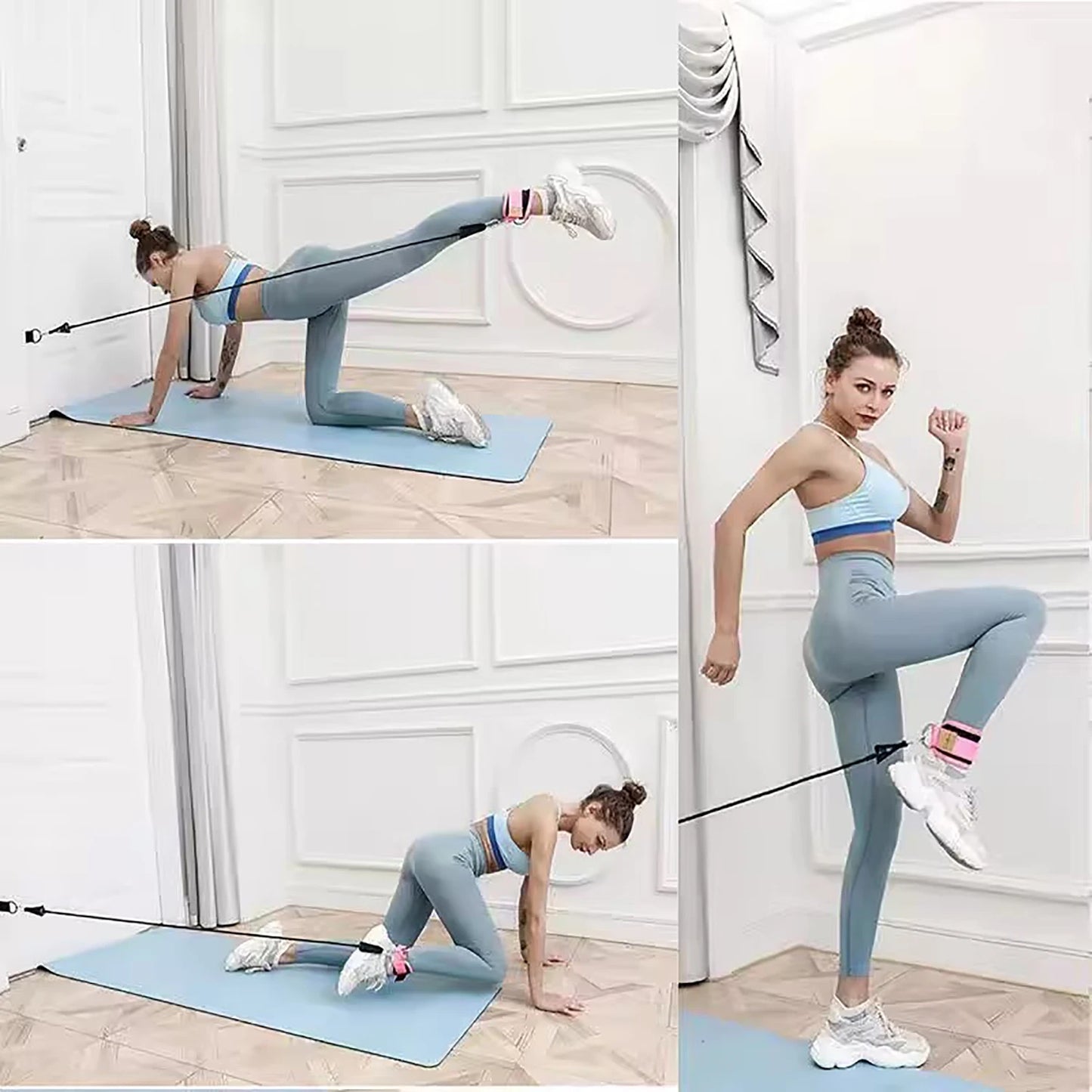 Ankle Strap Resistance Band Set for Lower-Body Training