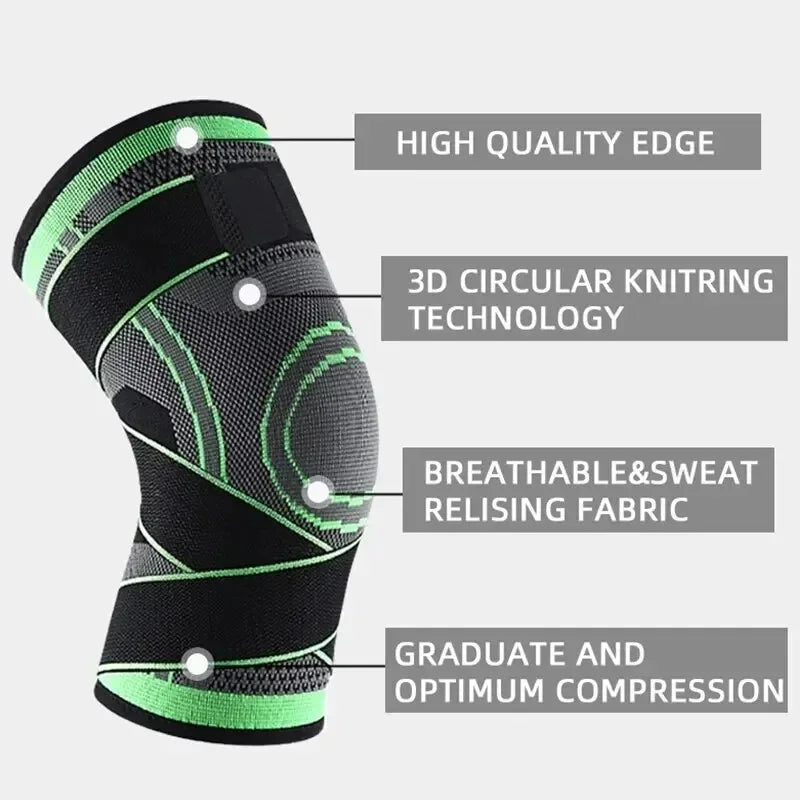 Adjustable Knee Compression Sleeve with Straps