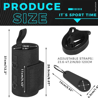 Valour Fit magnetic water bottle carrier bag for gym and outdoor use, hydration accessory with secure magnetic closure