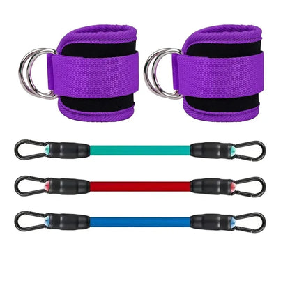 Ankle Strap Resistance Band Set for Lower-Body Training