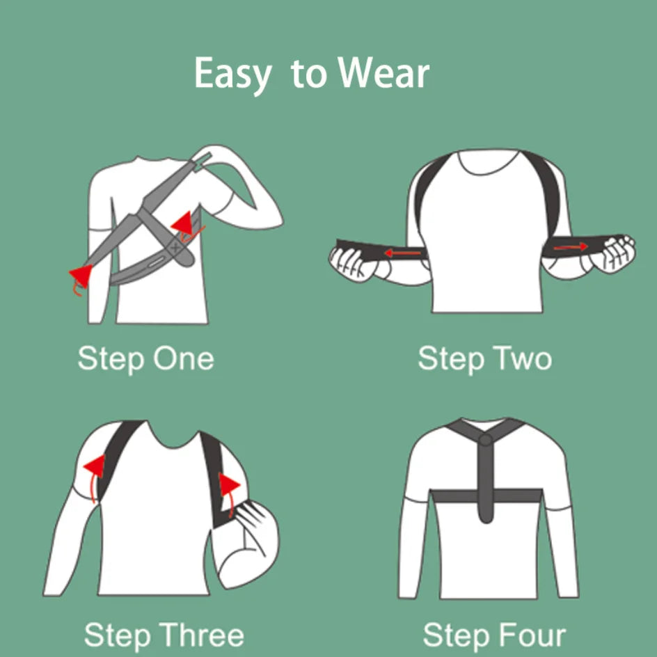 Adjustable Posture Support Belt for Back & Shoulders – Multiple Sizes