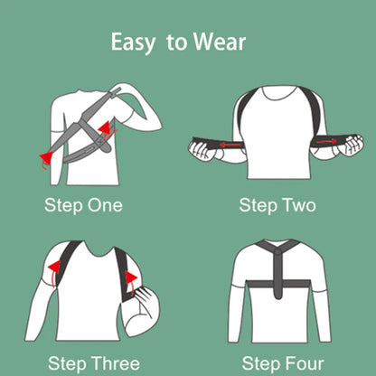Adjustable Posture Support Belt for Back & Shoulders – Multiple Sizes
