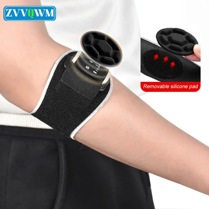Valour Fit compression elbow support sleeve for sports, shown on an athlete's arm, providing compression and stability during activity.