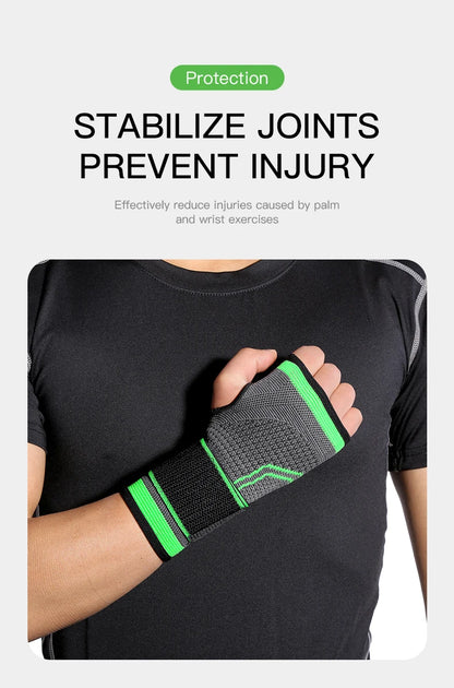 Valour Fit adjustable wrist support for gym and sports, showing a black wrist brace with Velcro straps on a white background.