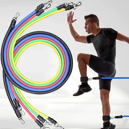 11-Piece Resistance Band Set for Home & Gym Workouts