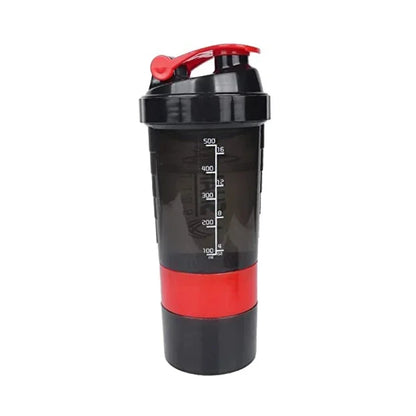 Valour Fit 500ml protein shaker bottle with built-in powder storage and leak-proof lid for gym and fitness use