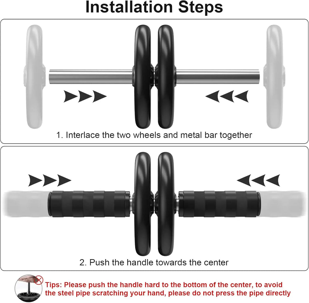 Dual-Wheel AB Roller for Core Strength Training